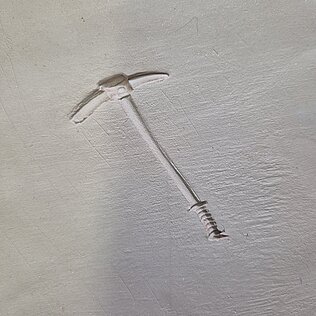 axe in clay for Cabinet of (un)Natural History Folkestone Fringe by Rosalie Morris