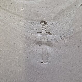 sword in clay for Cabinet of (un)Natural History Folkestone Fringe by Rosalie Morris