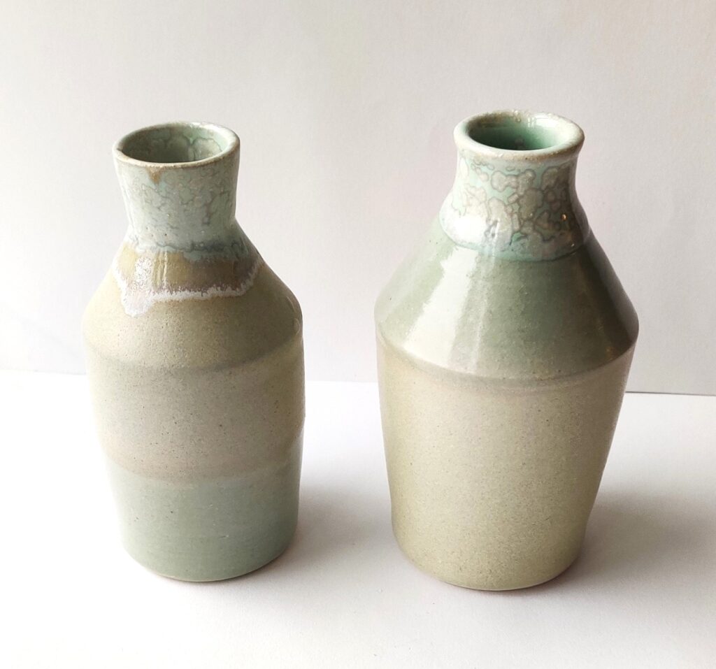 stoneware bud vases